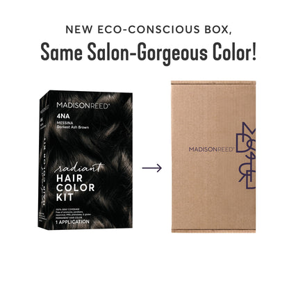 Madison Reed Radiant Hair Color Kit 4NA Darkest Ash Brown – Gray Blending, 2-Pack, Ammonia-Free & PPD-Free