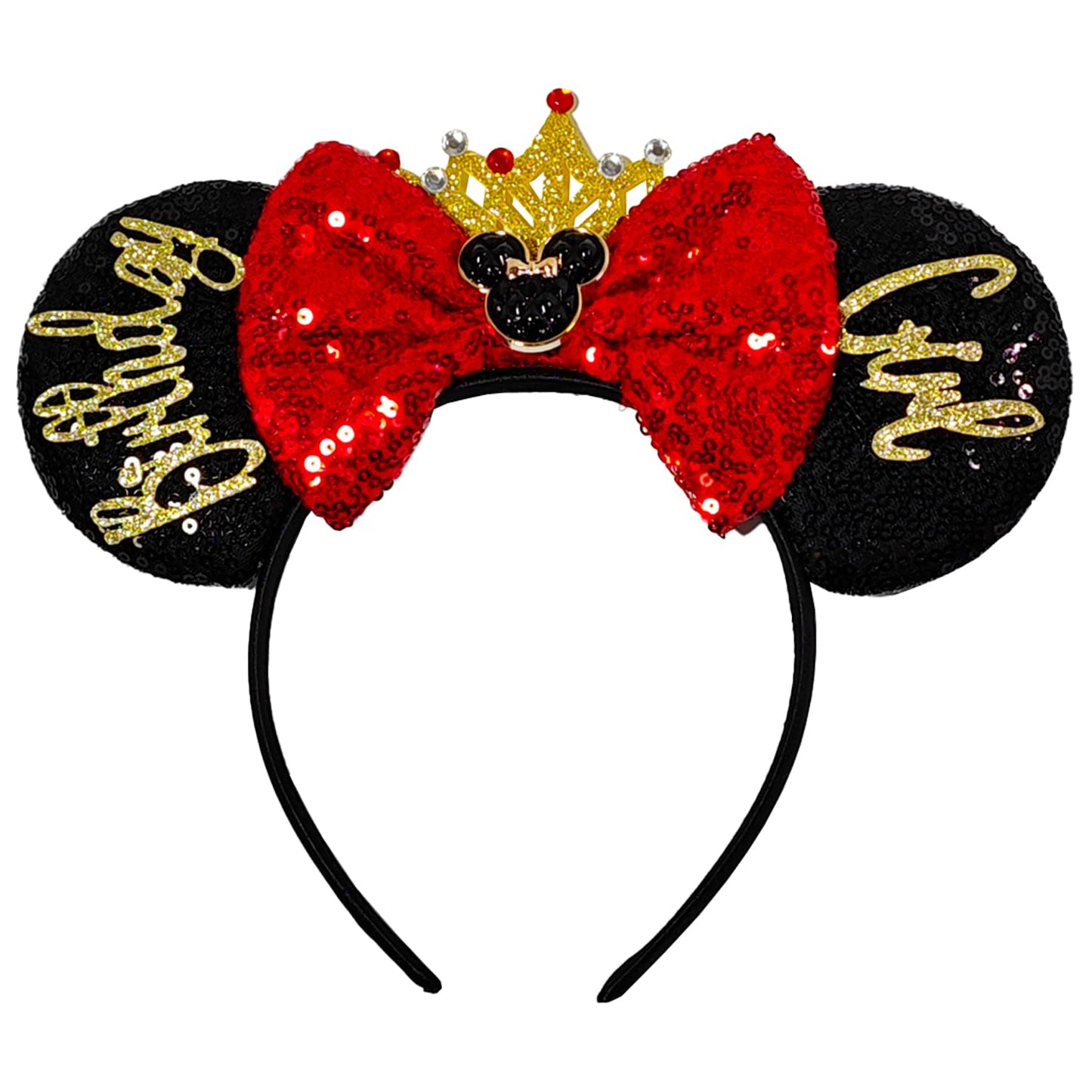 MADO Birthday Girl Mouse Ear Headband – Black BDG-MC | Lightweight Party Accessory for Women & Girls
