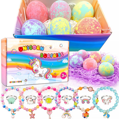 MADO Unicorn Bath Bombs with Jewelry Inside – Fun Kids’ Bath Time Gift