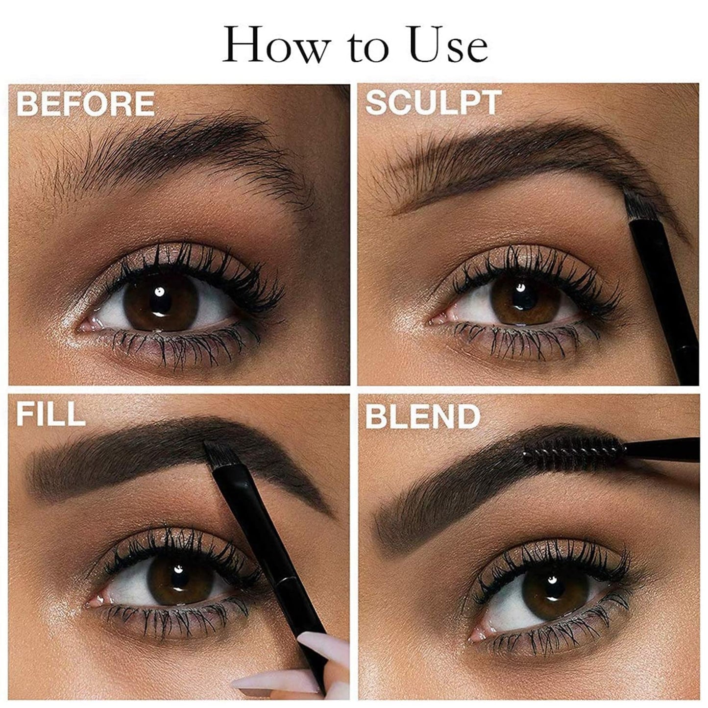 MAEPEOR 12 Colors Eyebrow Pomade – Waterproof, Long-Lasting Gel with Brush (07 Bright Red)