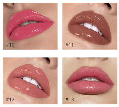 MAEPEOR 8-Piece Shimmer Lip Gloss Set | Non-Sticky, Hydrating Gloss with Long-Lasting Shine