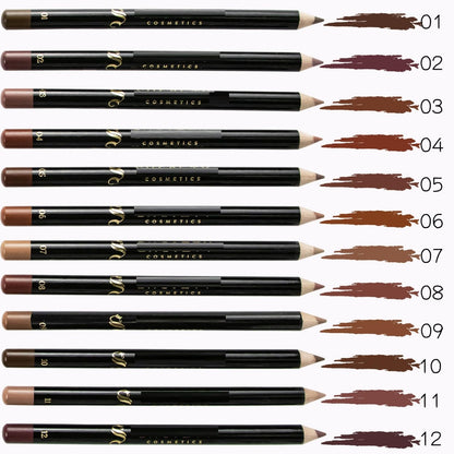 MAEPEOR Nude Lip Liner Set – 12 Highly Pigmented, Long-Lasting, Waterproof Matte Lip Liners (Color 01)