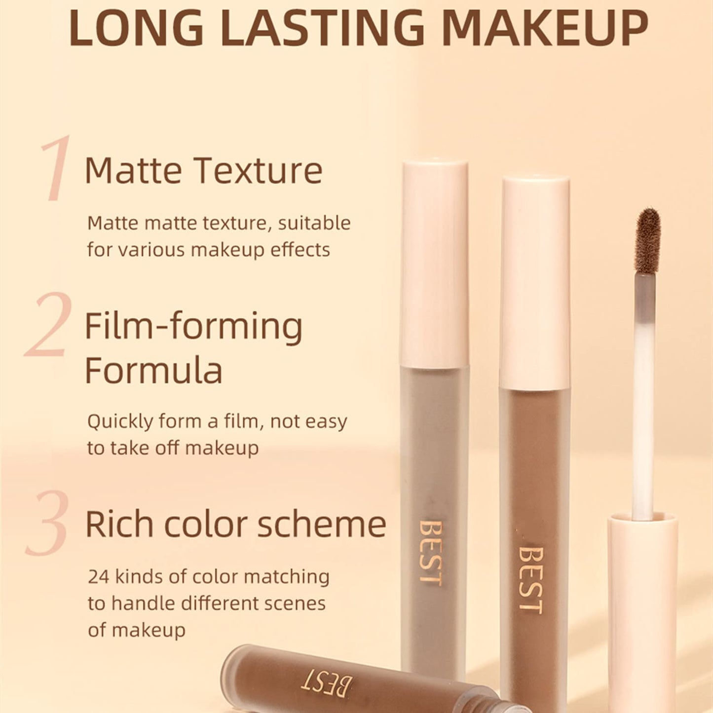 MAEPEOR Matte Liquid Eyeshadow | 8 Neutral Nude Shades – Matte, Waterproof, Long-Lasting