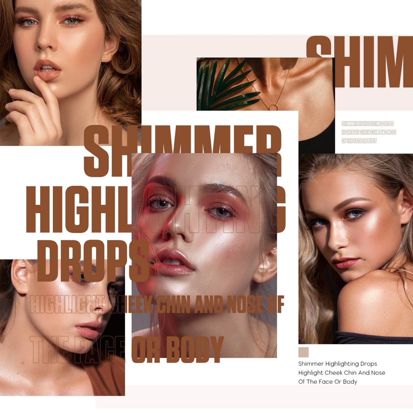 MAEPEOR Shimmer Body Luminizer – 5 Colors Moisturizing Glow Illuminator for Face & Body (80ML, Silver)
