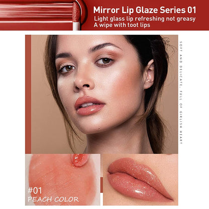 MAEPEOR Shiny Glossy Lip Gloss Set 8PCS – Non-Sticky, Hydrating, High Shine