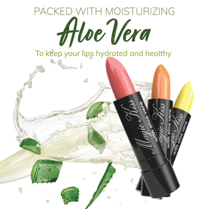 Magic Kiss Color Changing Matte Lipstick Set – 2 Pack (Yellow & Red) | Aloe Vera Hydrating, Long-Lasting, Made in USA