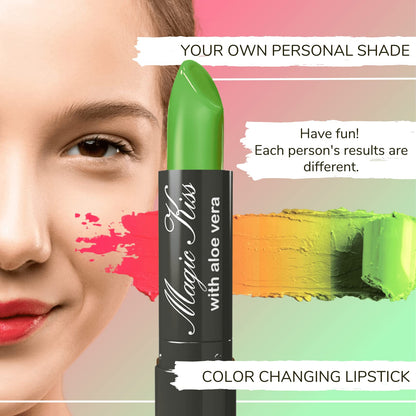 Magic Kiss Color Changing Matte Lipstick Set – 2 Pack (Gold & Purple) | Aloe Vera Hydration | Made in USA