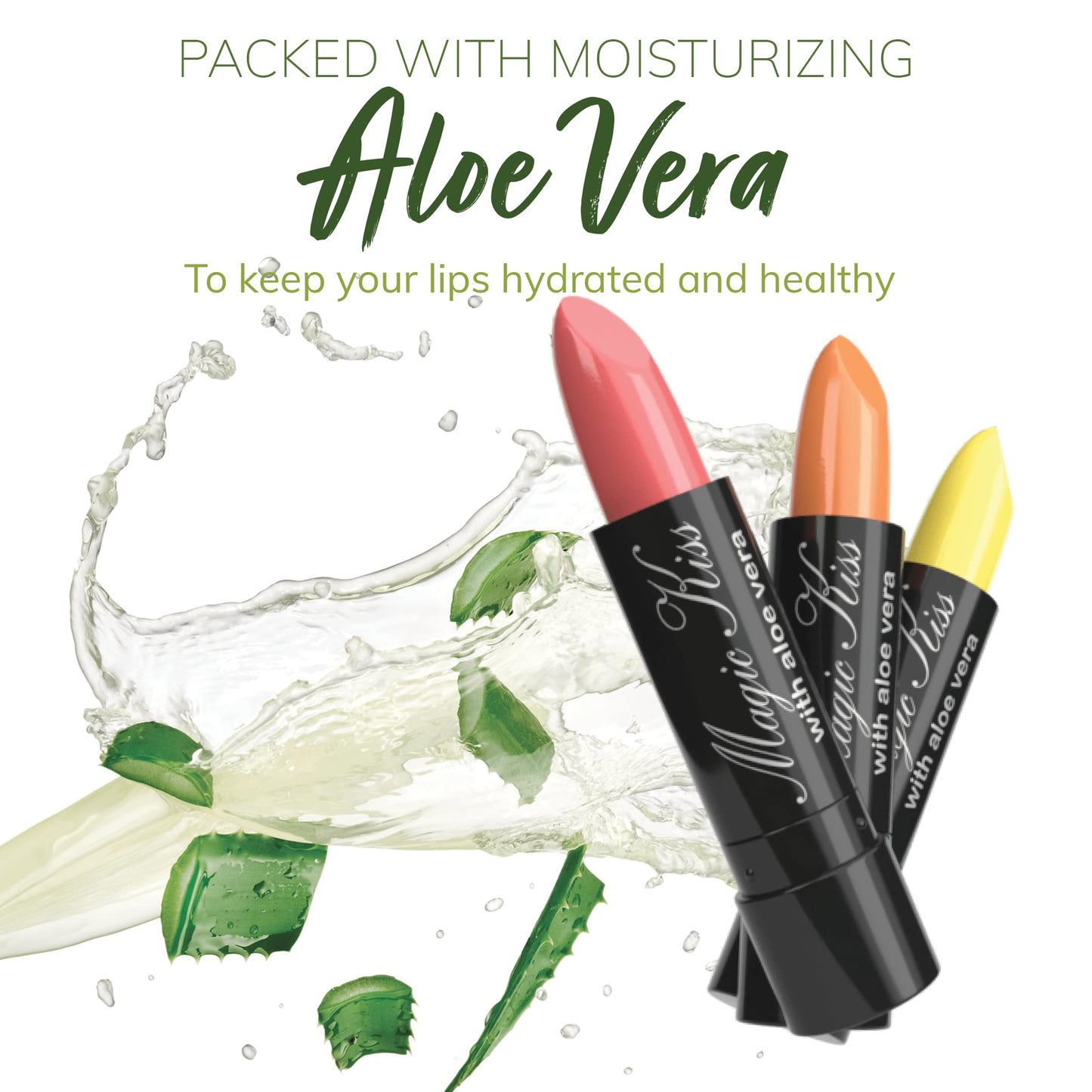 Magic Kiss Color Changing Matte Lipstick Set – 2 Pack (Gold & Purple) | Aloe Vera Hydration | Made in USA