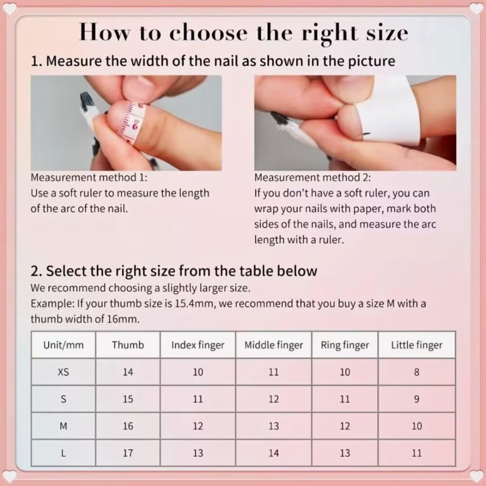 MAGLFELL Press On Nails - Handmade Medium Length Oval Nails with Ghost Design, 10 Pcs ABS Kit