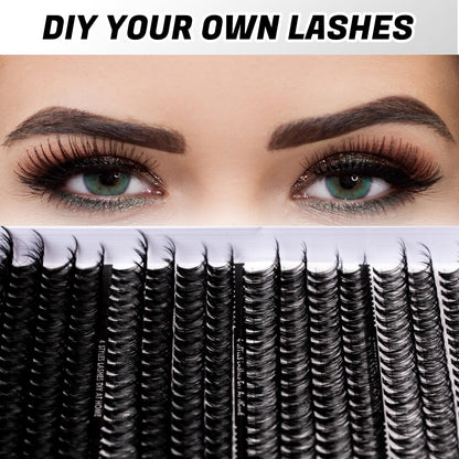 Magnetic SL Lash Clusters Kit 320pcs – DIY Lash Extensions (12–20mm)