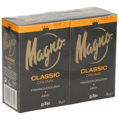 Magno Soap La Toja Classic Black – 3.5 oz Bars, 8-Pack | Magno