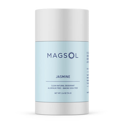 MAGSOL Magnesium Deodorant for Women – Jasmine, Aluminum Free, 2.6 oz