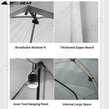 3F UL Gear Qingkong 3 Season Tent - Green