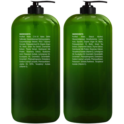 Majestic Pure Biotin Shampoo & Conditioner Set with Ceramide Complex – Sulfate Free, Color Safe