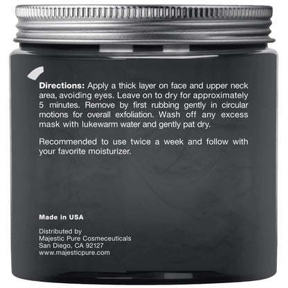 Majestic Pure Dead Sea Mud Mask – Natural Face Care for Pore Refinement and Clearer-Looking Skin (8.8 oz)
