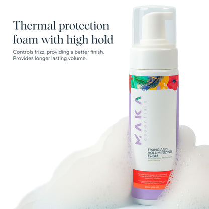 Maka Essentials Fixing & Volumizing Hair Mousse – Strong Hold, Root Lift & Curl Definition