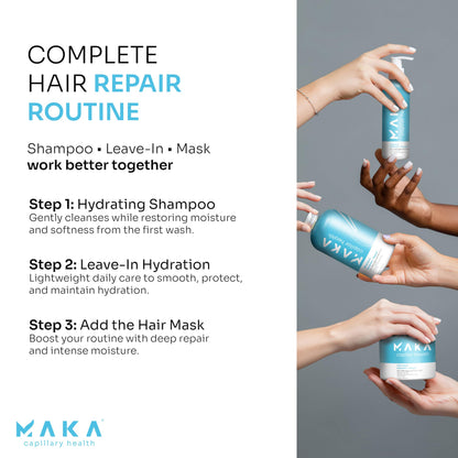 Maka Capilar Health Moisturizing Shampoo – Hydration for Dry & Damaged Hair (16 oz)