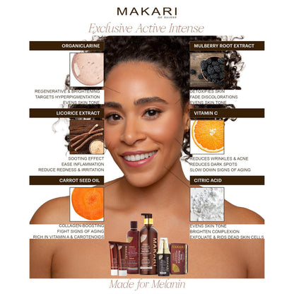 MAKARI Exclusive 3-Piece Skincare Gift Set | Exfoliating Soap, Body Milk & Face Cream with Organiclarine