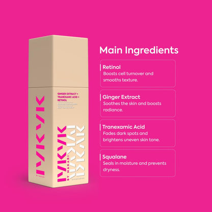 MAKARI IYKYK Ginger Extract, Tranexamic Acid & Retinol Body Toning Cream | Firming & Radiance (Fragrance-Free)