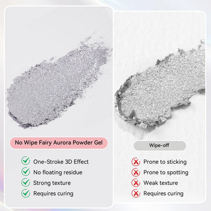 Makartt 3D Sculpting Gel – No-Wipe UV Texture Gel with Silver Fairy Aurora Powder (5g)