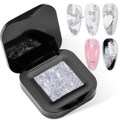 Makartt 3D Sculpting Gel – No-Wipe UV Texture Gel with Silver Fairy Aurora Powder (5g)