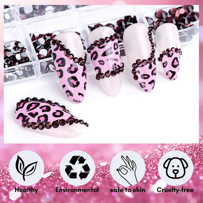 Makartt Dark Purple Rhinestones – Flatback Amethyst Crystal for Nail Art & DIY Crafts | 1110 Pcs