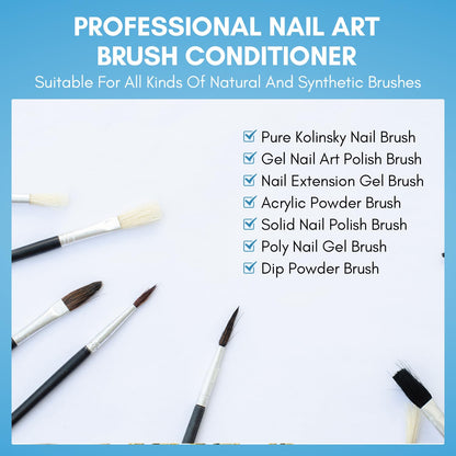Makartt Nail Art Brushes Cleaner – 70ml Gel Brush Cleaner & Restorer for Nails
