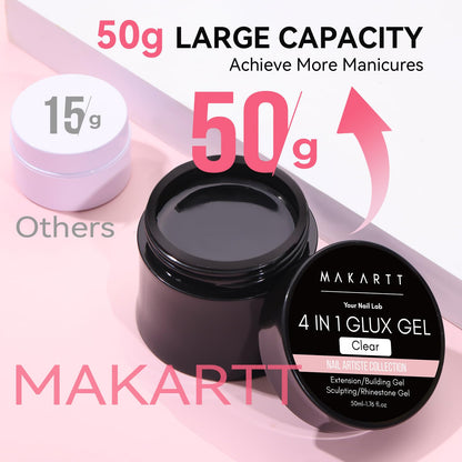 Makartt 3D Gel Nail Art 50g Clear Builder Gel for Extensions & 3D Nail Art