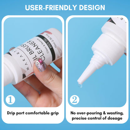 Makartt Nail Art Brushes Cleaner – 70ml Gel Brush Cleaner & Restorer for Nails