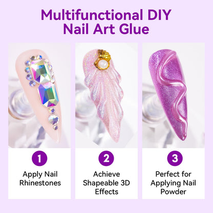 Makartt Rhinestone Glue Gel 12x30ml — Strong Hold for 3D Nail Art & Gems
