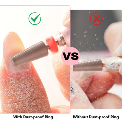 Makartt 5 in 1 Nail Drill Bits – 3/32 shank Tungsten Carbide tapered bits, Fine Grade, Silver