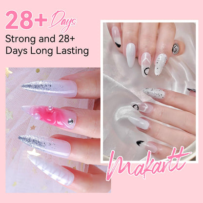 Makartt Poly Nail Gel Set - 4 Colors for Strong Builder Gel, Nail Extensions & Overlays