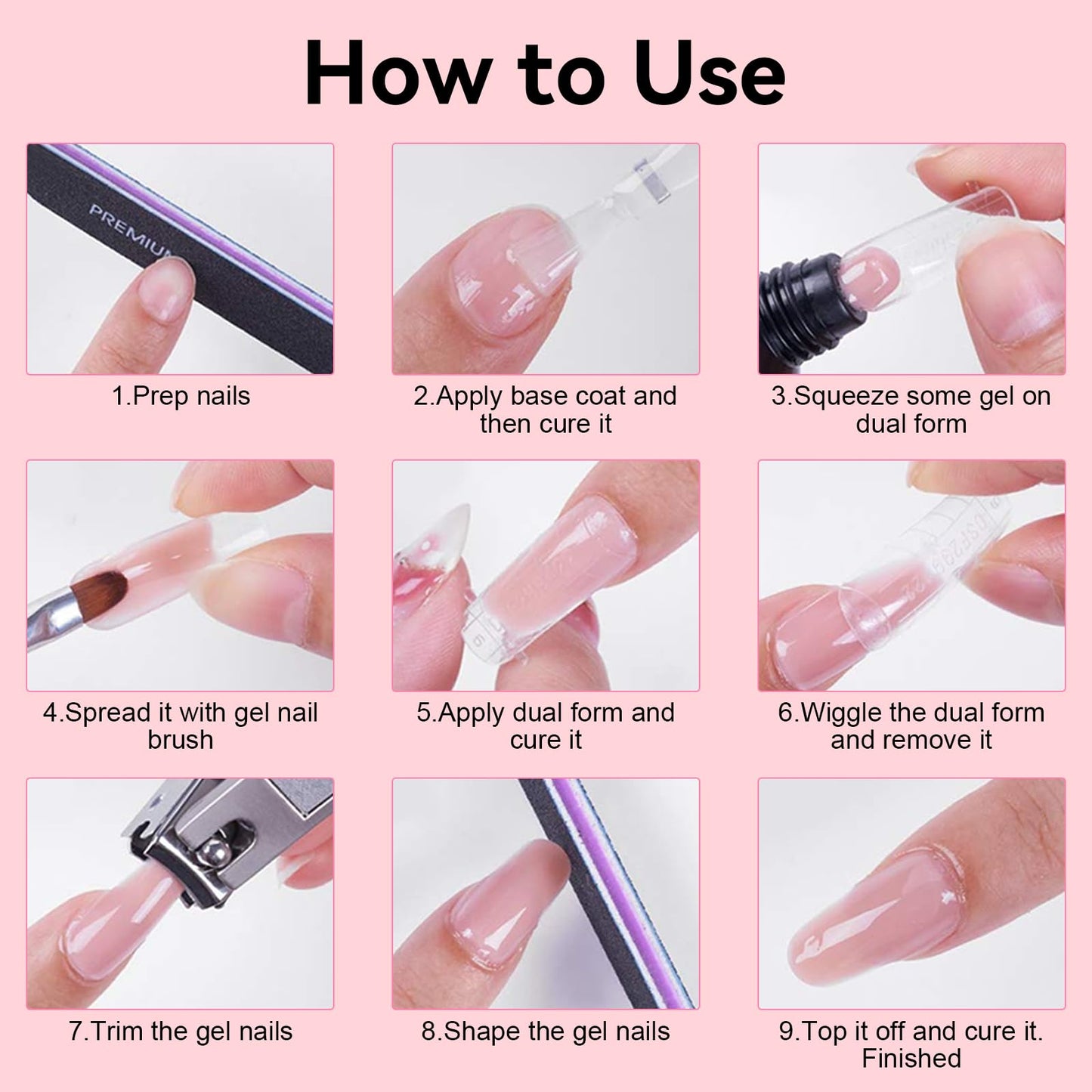 Makartt Poly Nail Gel Set - 4 Colors for Strong Builder Gel, Nail Extensions & Overlays
