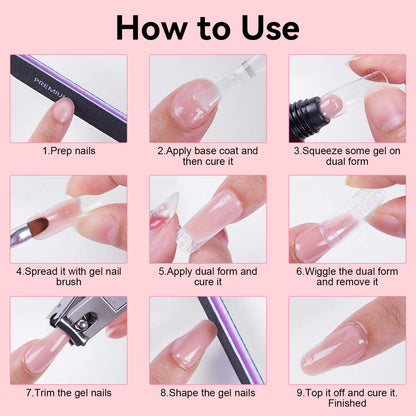 Makartt Poly Nail Gel Set - 4 Colors for Strong Builder Gel, Nail Extensions & Overlays