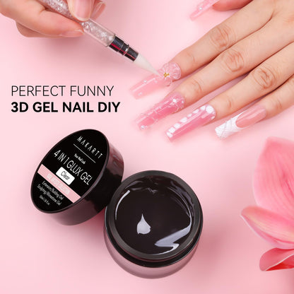 Makartt 3D Gel Nail Art 50g Clear Builder Gel for Extensions & 3D Nail Art