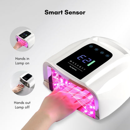Makartt UV LED Nail Lamp – 35W Fast Curing, 42 Beads, 4 Timers, Cordless & Rechargeable