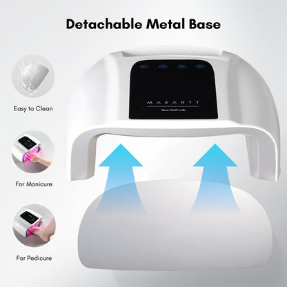 Makartt UV LED Nail Lamp – 35W Fast Curing, 42 Beads, 4 Timers, Cordless & Rechargeable