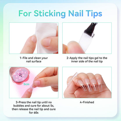 Makartt UV Nail Lamp Pink | Fast Gel Nail Curing, 4 Timers, Auto Sensor, 1800mAh