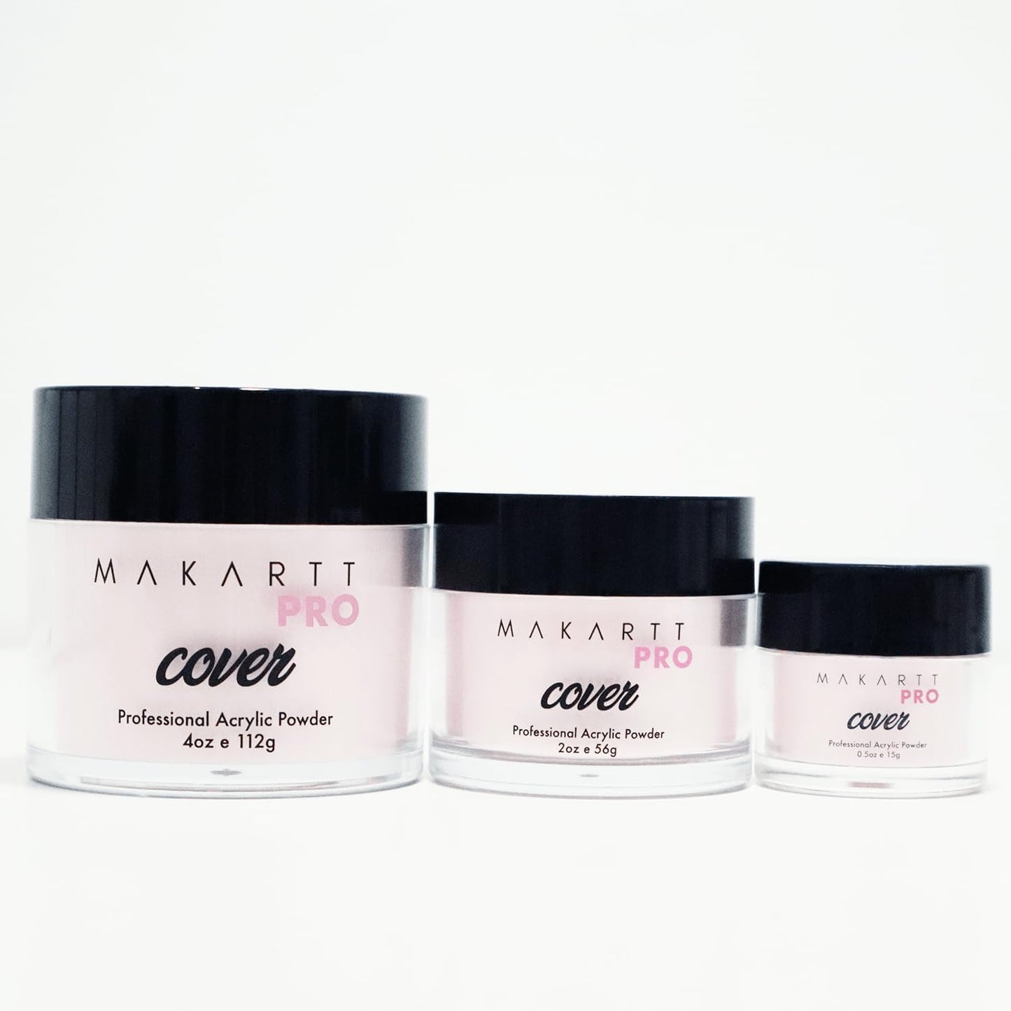 MakarttPro Acrylic Powder Set – 4 Cool-Tone Nude Powders (0.5oz each) for Nail Extensions