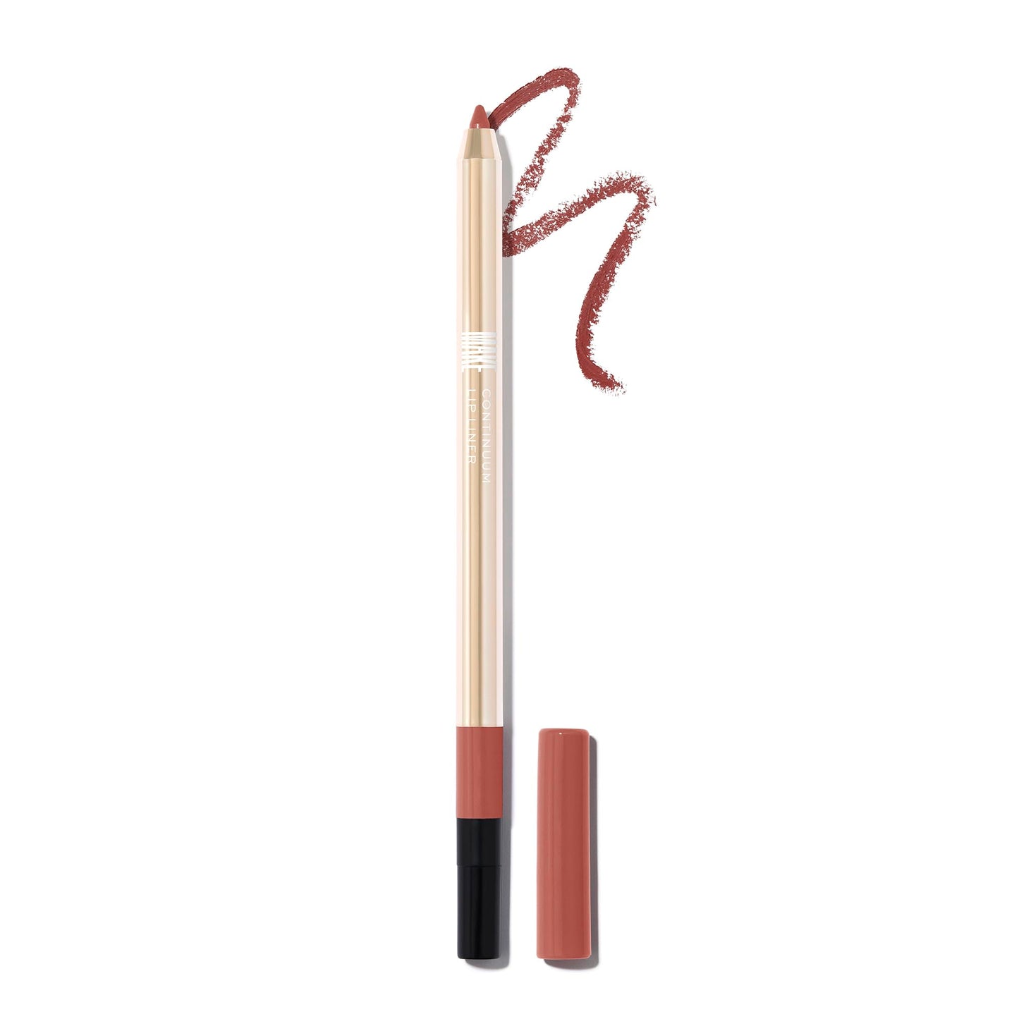 MAKE Beauty Continuum Lip Liner – Equilibrium (Rosy Nude) Long-Lasting Velvet Matte with Built-In Sharpener & Brush
