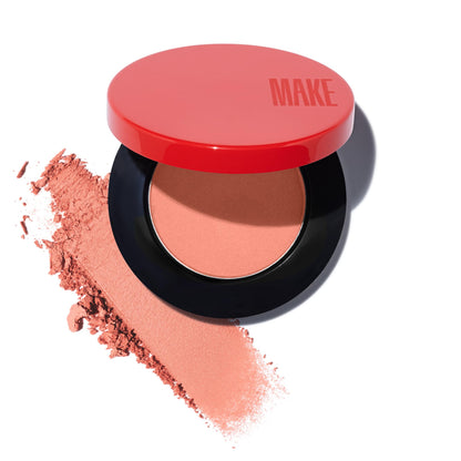 MAKE Beauty Skin Mimetic Microsuede Blush Amber Glow – Matte Powder Blush, Non-Comedogenic, Travel Size Palette