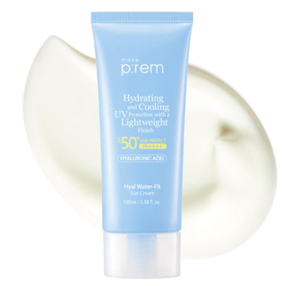 MAKEP:REM Hyal Water-Fit Sunscreen SPF 50+ PA++++ – Hydrating Face & Body Sunscreen (100 ml)