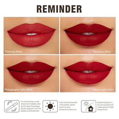 MAKI YIKA 3Pcs Matte Lipstick Set – Long-Lasting, Non-Transfer (Purple, Plum, Pink)
