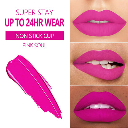 MAKI YIKA 3Pcs Matte Liquid Lipstick Set – Red Purple Pink | Long-Lasting