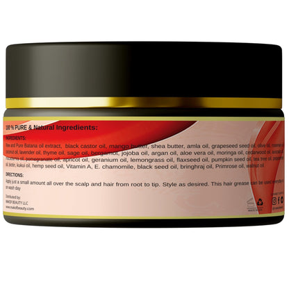 MAKOF BEAUTY Kids Hair Growth Grease with Batana Extract, Rosemary, Fenugreek, Amla Oil & Mango Butter – 120 ml