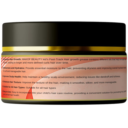 MAKOF BEAUTY Kids Hair Growth Grease with Batana Extract, Rosemary, Fenugreek, Amla Oil & Mango Butter – 120 ml