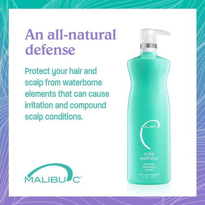 Malibu C Scalp Wellness Shampoo & Conditioner Set – Nourishing, Restorative Scalp Care for All Hair Types (33.8 oz)