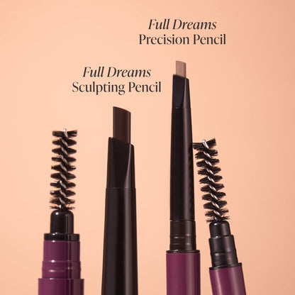 Mally Beauty Full Dreams Precision Brow Pencil – Blonde | Pencil + Brush, Ultra-Thin Tip