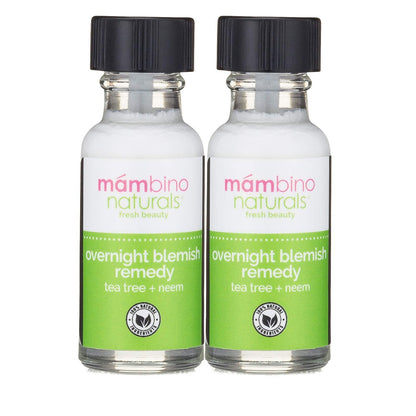 Mambino Organics Overnight Blemish Roll-On – Tea Tree Targeted Care, 2-Pack (15 ml each)