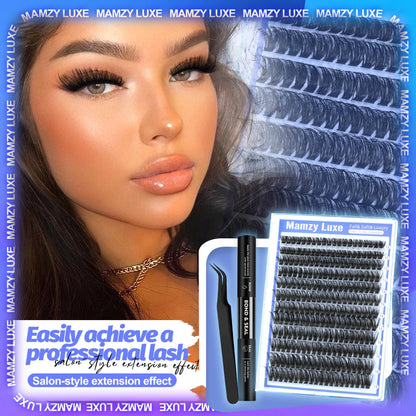 Mamzy Luxe Fluffy Lash Clusters Kit 60D | DIY 10-18mm Eyelash Extensions